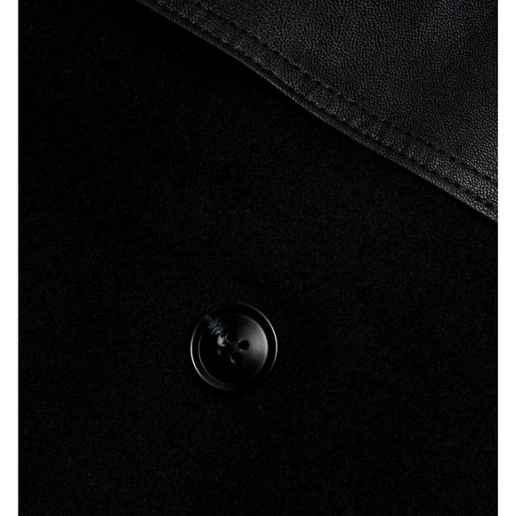 Kobi Halperin Black Faux Leather Trench Coat - Picture 6 of 15